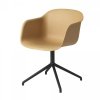 Muuto FIBER ARMCHAIR SWIVEL BASE Krzesło Obrotowe - Rude / Metalowa Rama